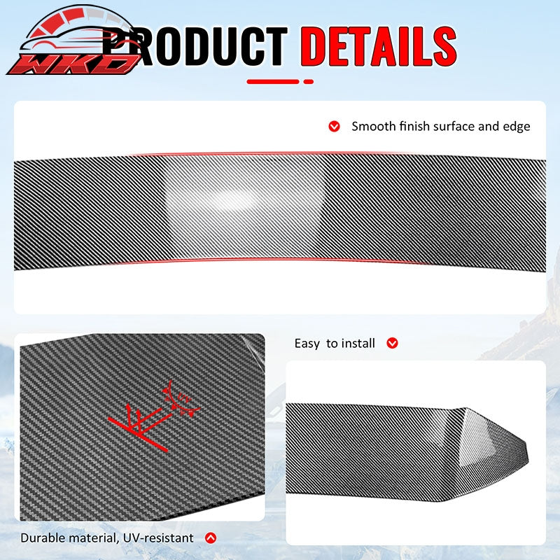 Fits 13-20 Toyota 86 BRZ FR-S IKON V3 Carbon Fiber Print Window Roof Spoiler ABS