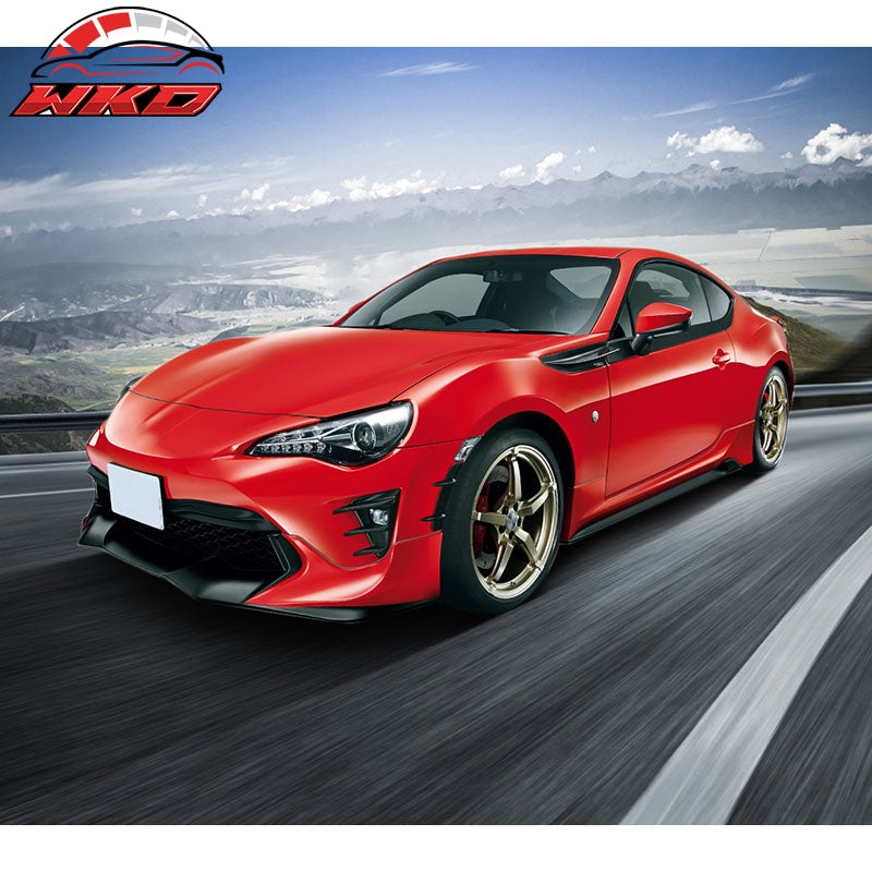 Fits 17-20 Toyota 86 GT86 FT86 TRD Style Unpainted Black Front Bumper Lip - PP