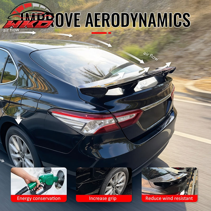 Wholesale 18-24 Toyota Camry 54" PRO Style Rear Trunk Spoiler Wing Matte Black ABS - Wikond Auto