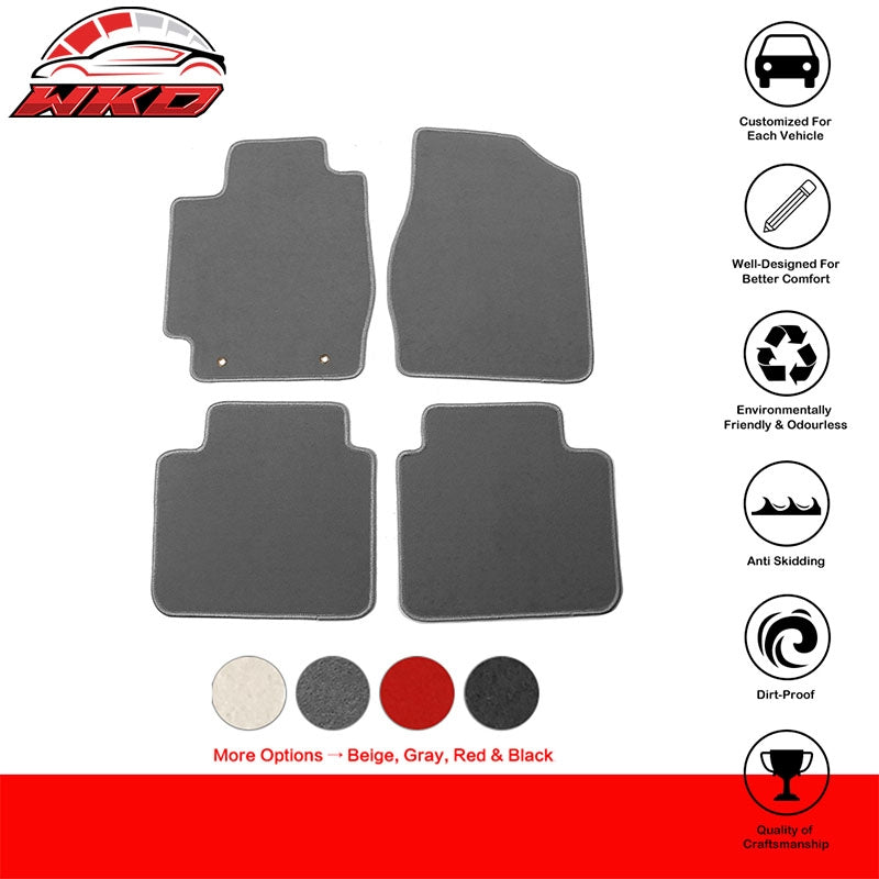 Fits 02-06 Toyota Camry 4PCS Front Rear Auto Floor Mats Liner Carpets Nylon Grey