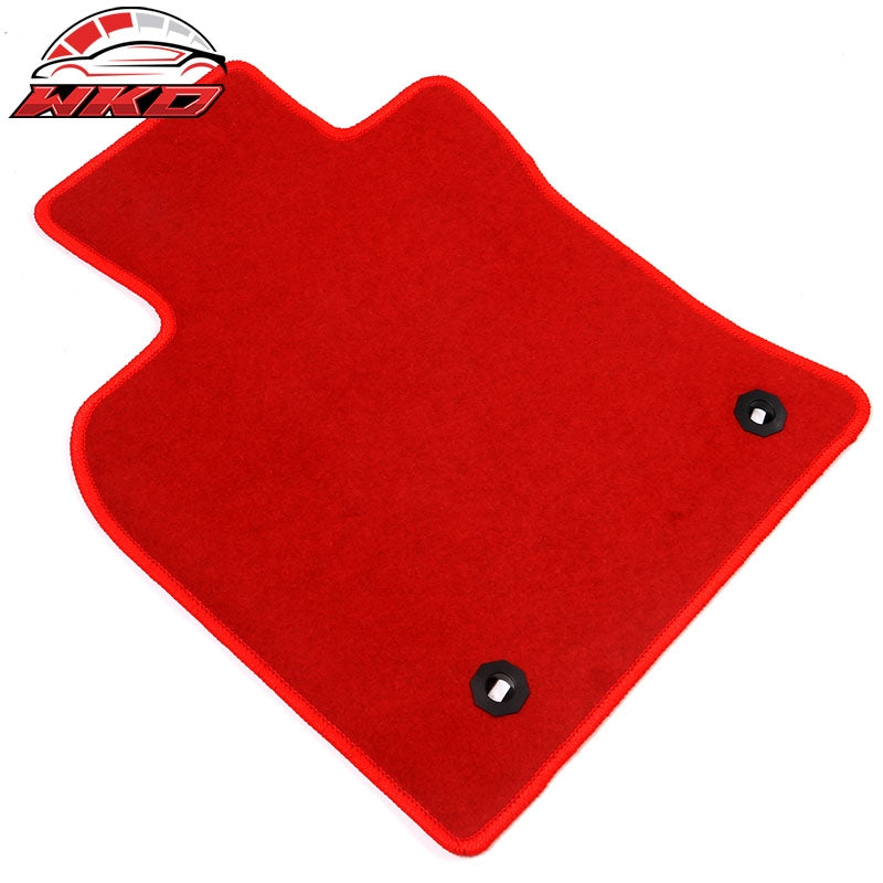 Fits 18-24 Toyota Camry Car Floor Mats Liner Front Rear Nylon Red Carpets 4PC