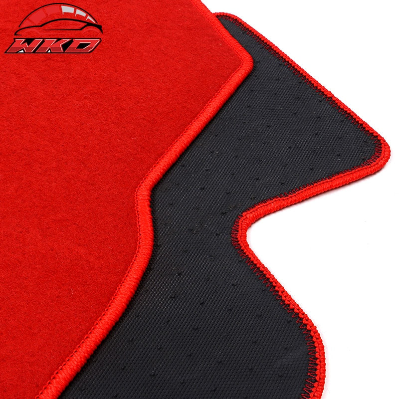 Fits 18-24 Toyota Camry Car Floor Mats Liner Front Rear Nylon Red Carpets 4PC