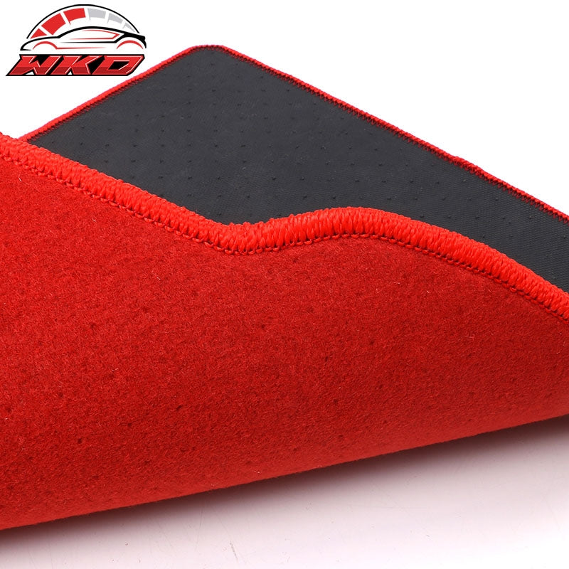 Fits 18-24 Toyota Camry Car Floor Mats Liner Front Rear Nylon Red Carpets 4PC