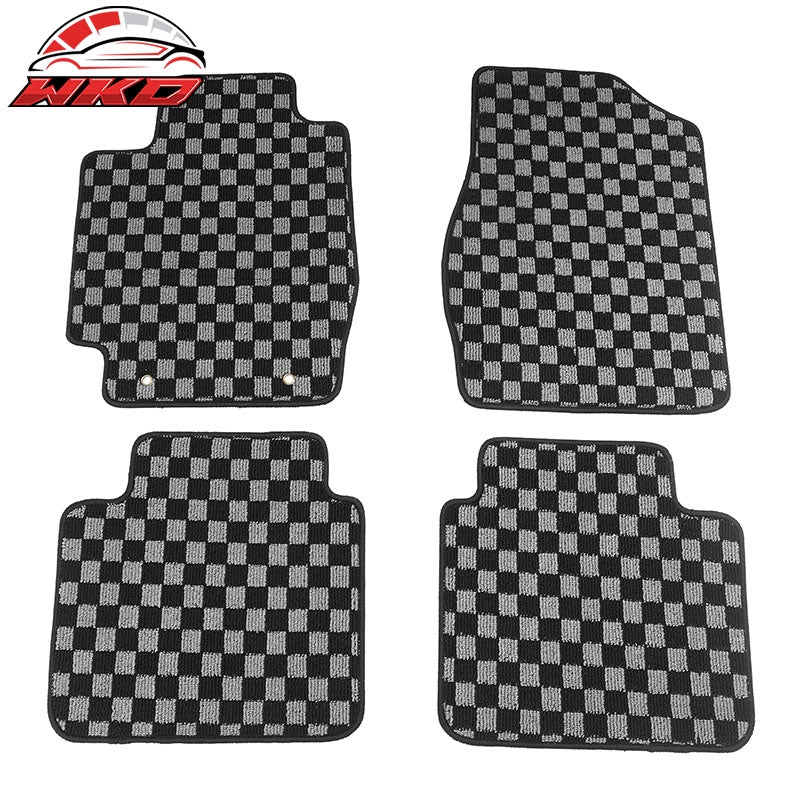 Wholesale 02-06 Toyota Camry Floor Mats Non-Slip Carpets Checkered Black Gray Plaid