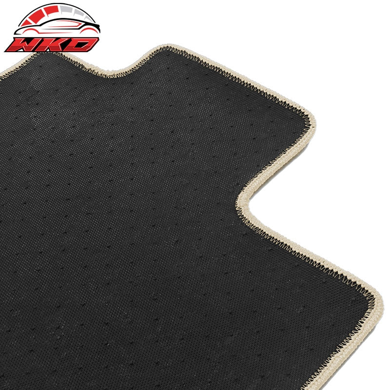 Fits 12-17 Toyota Camry Floor Mats Nylon Beige Non-Slip Auto Carpets 4Pcs Set