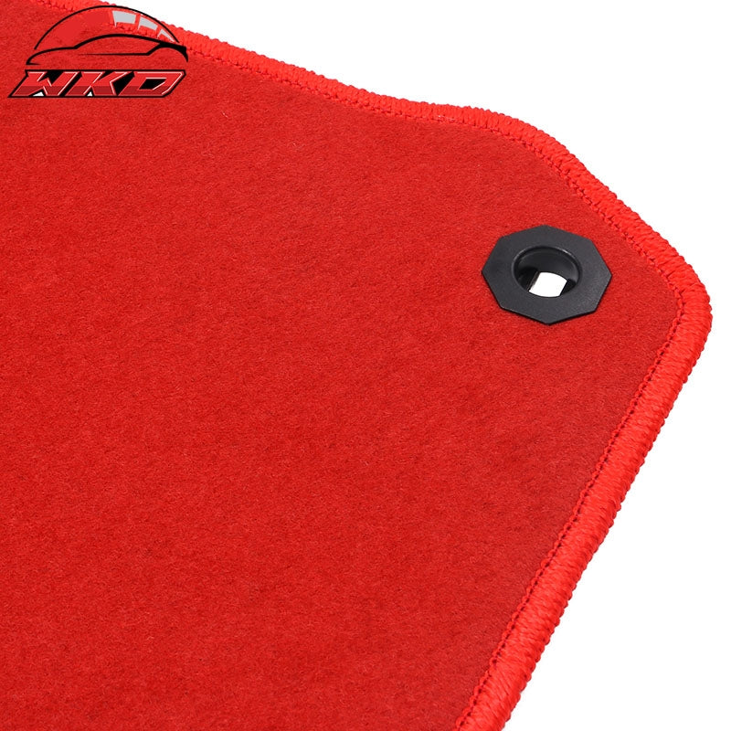 Fits 12-17 Toyota Camry Floor Mats Nylon Red Non-Slip Auto Carpets 4Pcs Set