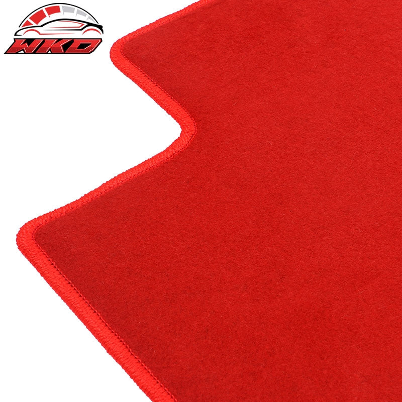 Fits 12-17 Toyota Camry Floor Mats Nylon Red Non-Slip Auto Carpets 4Pcs Set