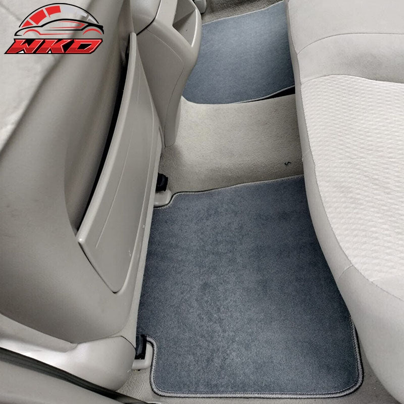 Fits 07-11 Toyota Camry 4PCS Front Rear Floor Mats Anti-slip Carpets Nylon Grey