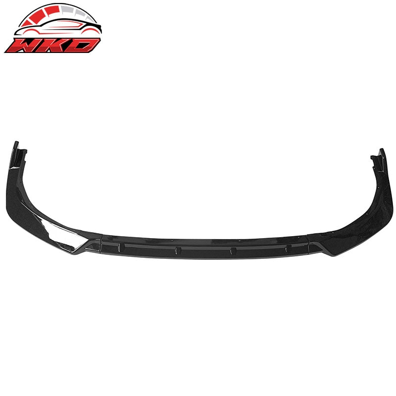 Fits 21-24 Toyota Camry LE 3PCS Front Bumper Lip Spoiler IKON Style Gloss Black