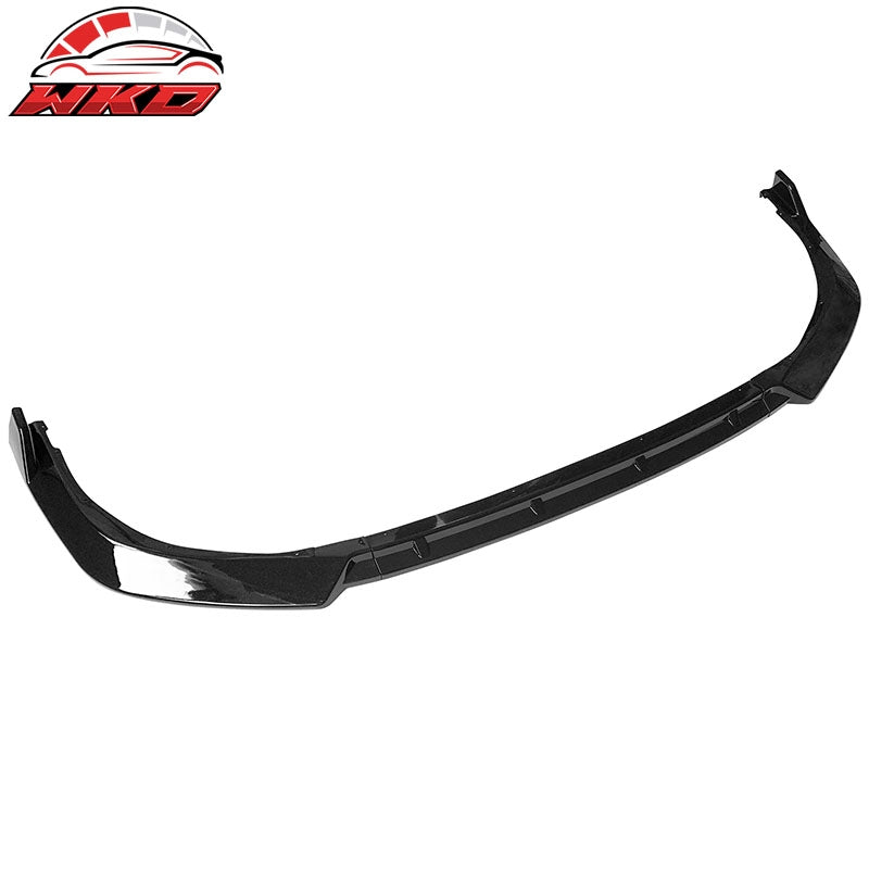 Fits 21-24 Toyota Camry LE 3PCS Front Bumper Lip Spoiler IKON Style Gloss Black