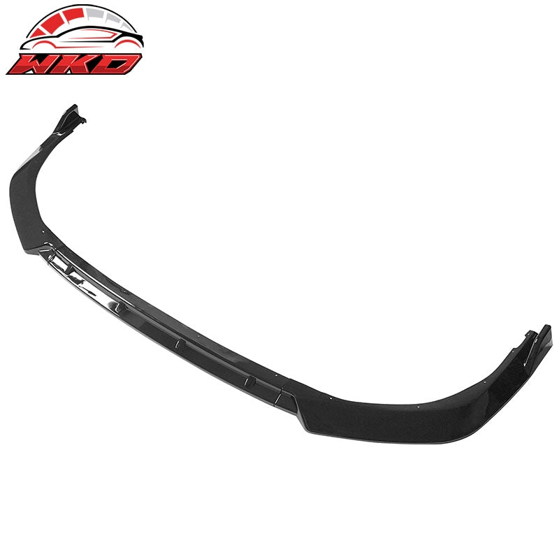 Fits 21-24 Toyota Camry LE 3PCS Front Bumper Lip Spoiler IKON Style Gloss Black
