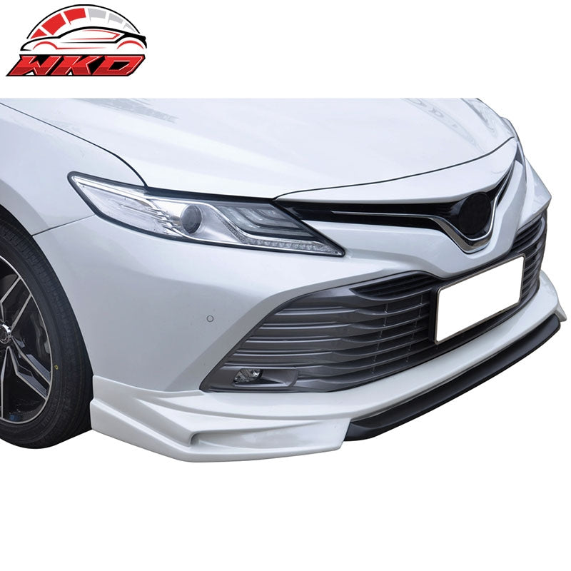 Fits 18-20 Toyota Camry LE IKON Style Front Bumper Lip Matte Black - PP
