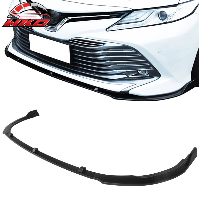 Fits 18-20 Toyota Camry LE Style Front Bumper Lip PP Matte Black