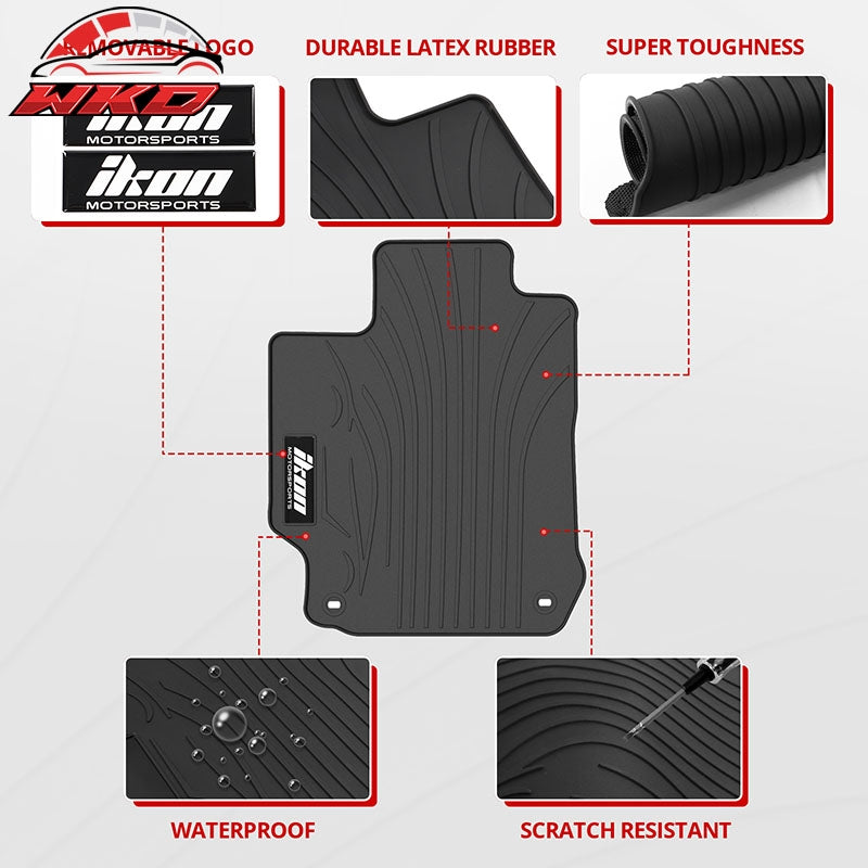 Fits 12-17 Toyota Camry Latex Car Floor Mats Liner All Weather Carpets Black 5PC