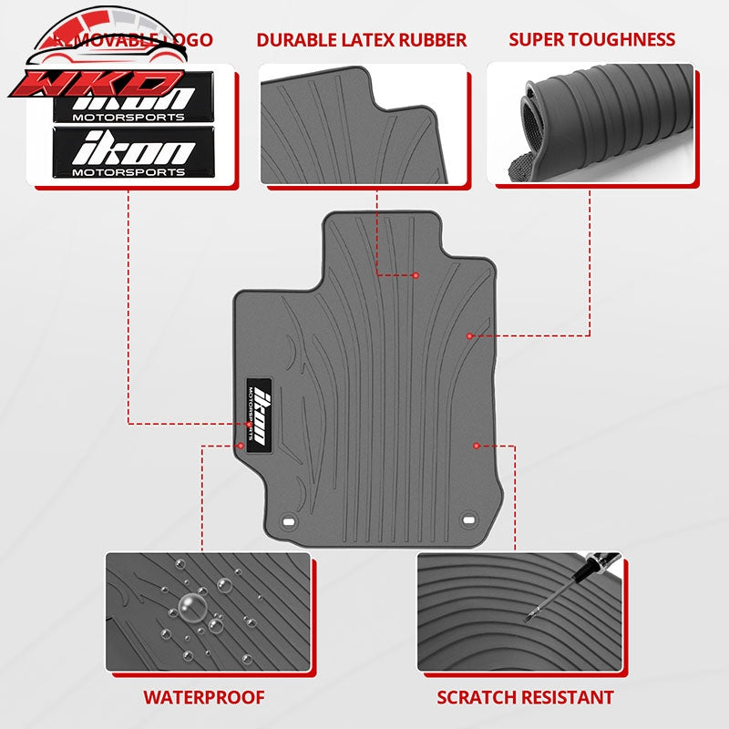 Fits 12-17 Toyota Camry Latex Car Floor Mats Liner All Weather Carpets Gray 5PCS