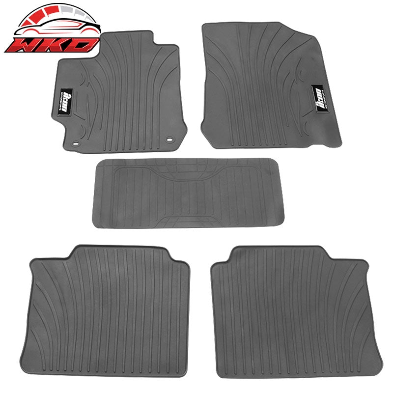 Fits 12-17 Toyota Camry Latex Car Floor Mats Liner All Weather Carpets Gray 5PCS