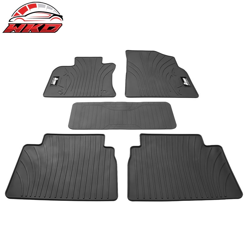 Fits 18-24 Toyota Camry Latex Car Floor Mats Liner All Weather Carpets Black 5PC