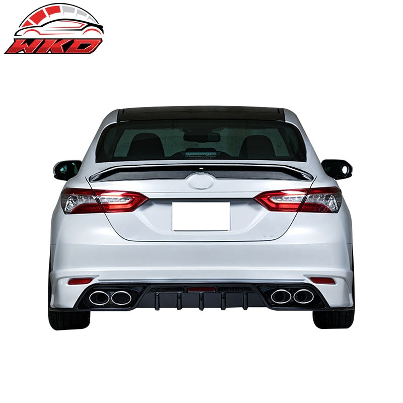 Fits 18-24 Toyota Camry PB Style Rear Trunk Lid Spoiler Wing Lip ABS Gloss Black
