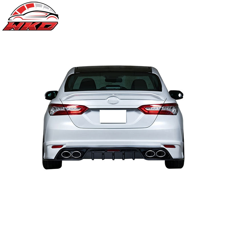 Fits 18-24 Toyota Camry PB Style Matte Black ABS Rear Trunk Lip Wing Spoiler