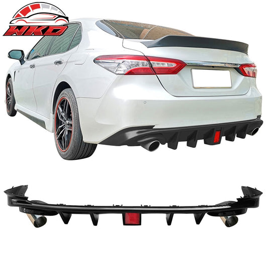 Wholesale 18-24 Toyota Camry Rear Bumper Lip Diffuser 3RD Brake Light Tip Gloss Black