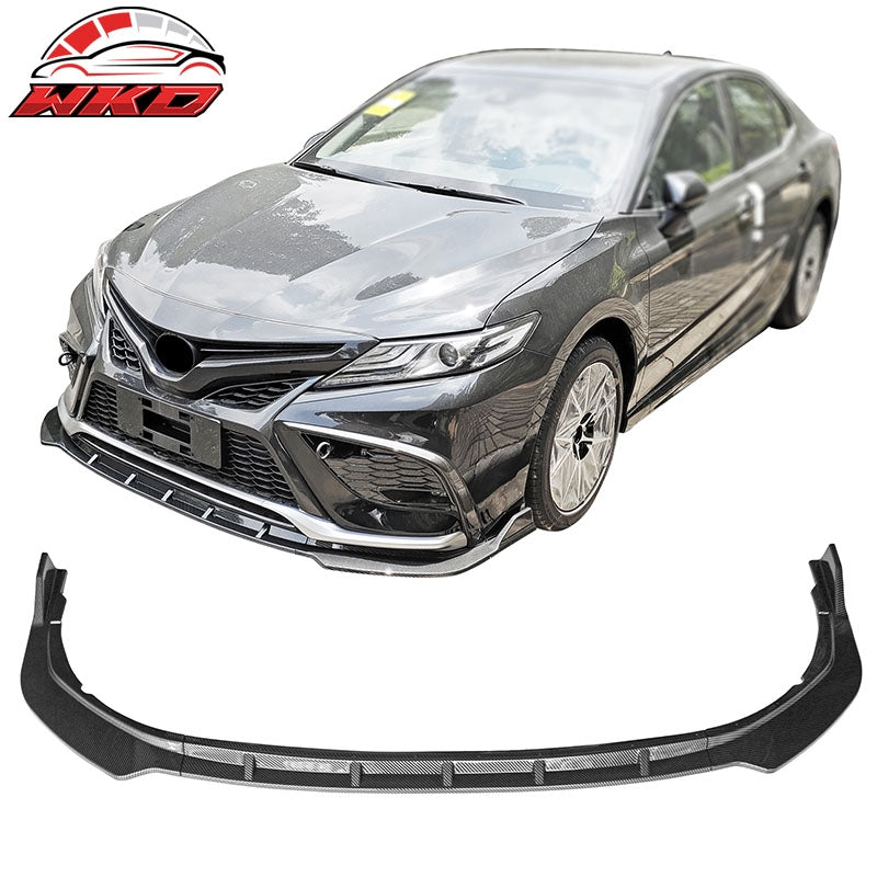 Wholesale 21-24 Toyota Camry SE 3PC Front Bumper Lip Spoiler PP Carbon Fiber Print