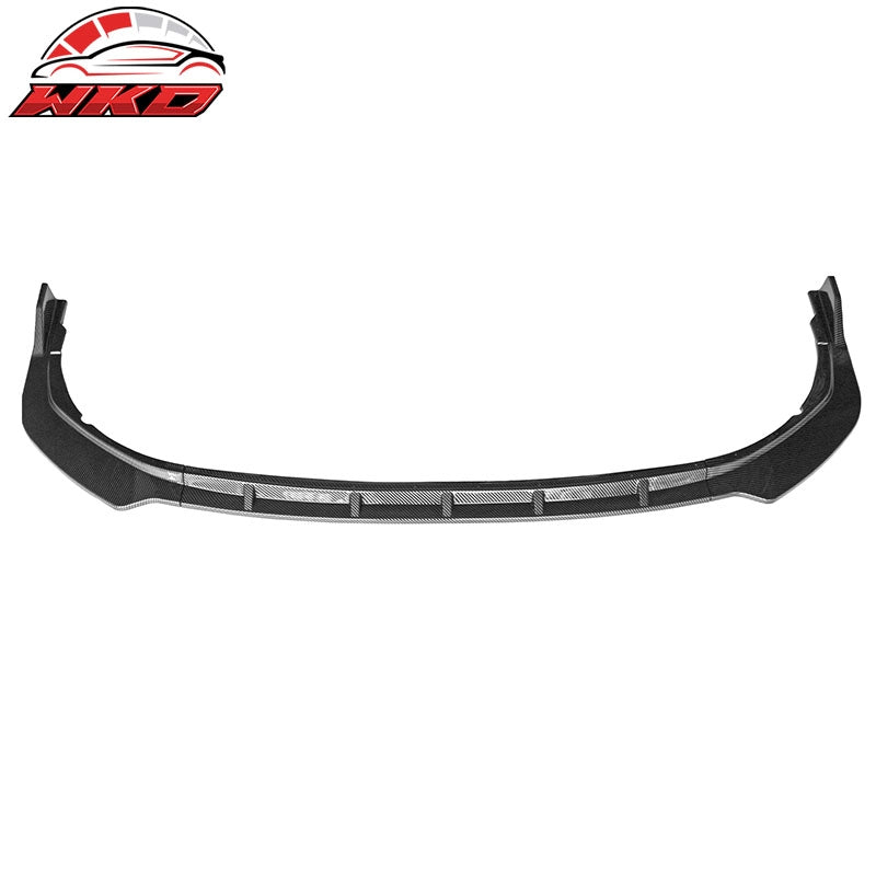 Fits 21-24 Toyota Camry SE 3PC Front Bumper Lip Spoiler PP Carbon Fiber Print