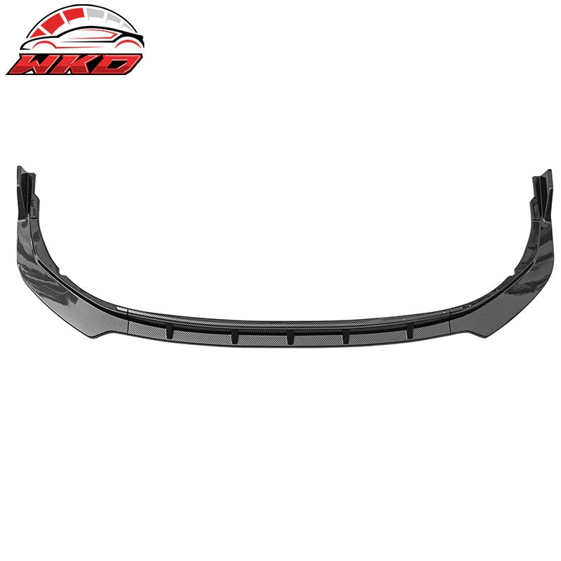 Fits 21-24 Toyota Camry SE 3PC Front Bumper Lip Spoiler PP Carbon Fiber Print