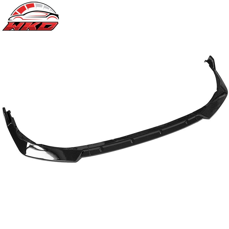 Fits 21-24 Toyota Camry SE 3PCS Front Bumper Lip Spoiler IKON Style Gloss Black
