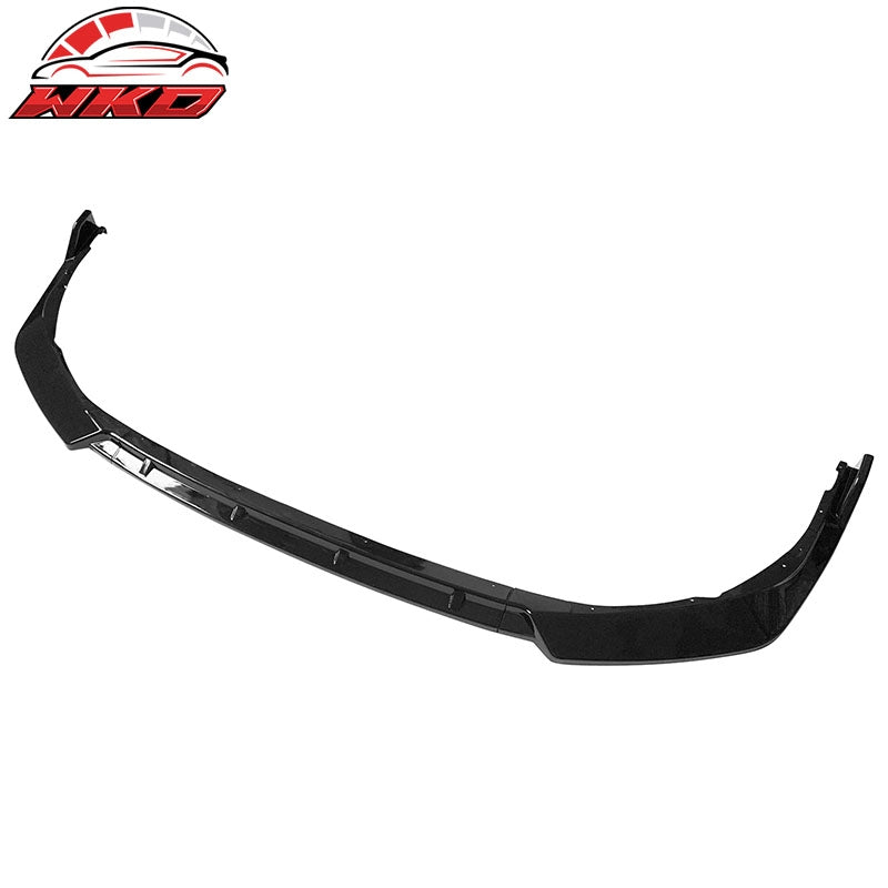 Fits 21-24 Toyota Camry SE 3PCS Front Bumper Lip Spoiler IKON Style Gloss Black
