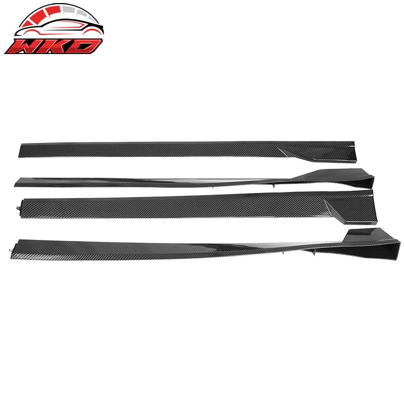 Fits 18-24 Toyota Camry SE XSE Side Skirts TRD Rocker Panel Carbon Fiber Print