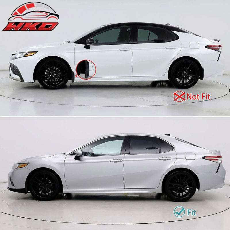 Fits 18-24 Toyota Camry SE XSE Side Skirts TRD Style Rocker Panels Gloss Black