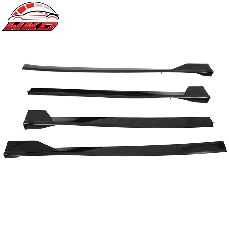 Fits 18-24 Toyota Camry SE XSE Side Skirts TRD Style Rocker Panels Gloss Black