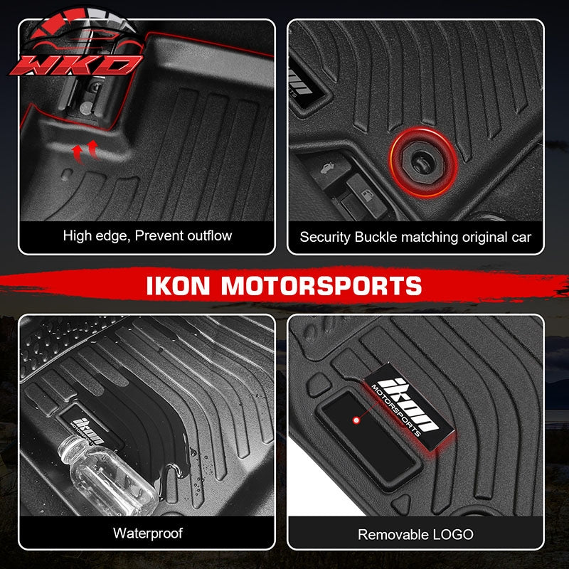 Fits 12-14 Toyota Camry Sedan 3D Anti-Slip Floor Mats All Weather TPE Carpet 3PC