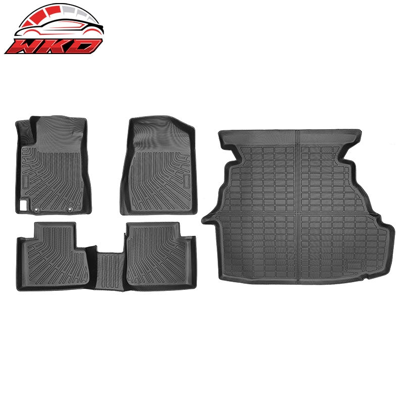 Wholesale 02-06 Toyota Camry Sedan TPE All Weather Floor Mats Liners + Rear Trunk Mat