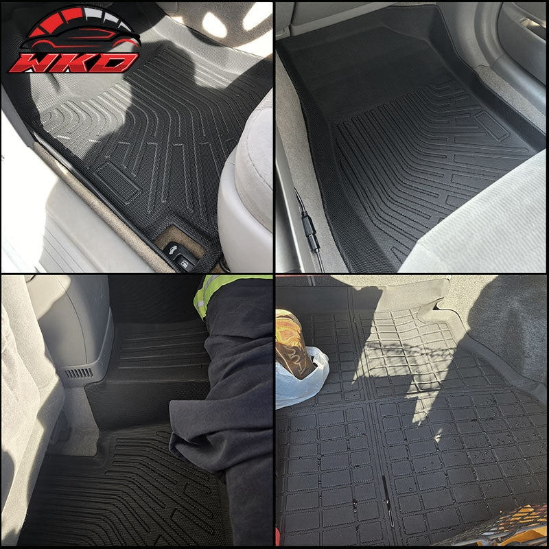 Fits 02-06 Toyota Camry Sedan TPE All Weather Floor Mats Liners + Rear Trunk Mat