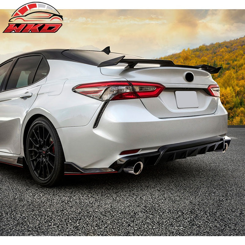 Fits 18-24 Toyota Camry TRD Style Rear Trunk Spoiler Wing Lip ABS Matte Black