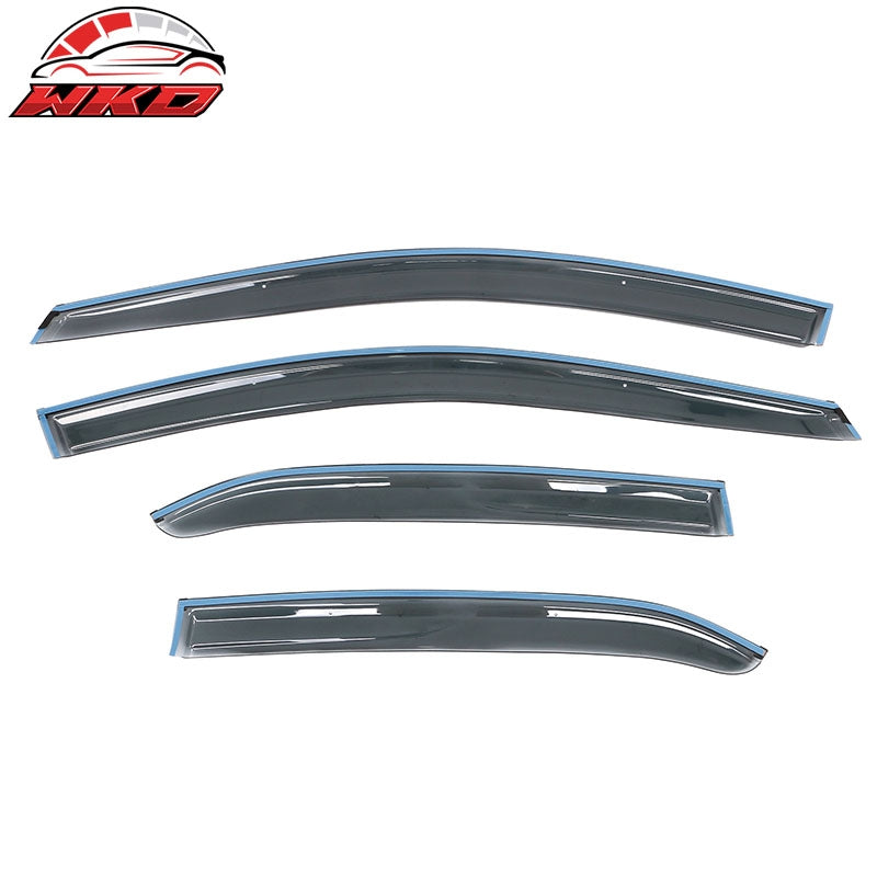 Fits 18-24 Toyota Camry Window Visor Rain Guard Acrylic Deflector w/ Chrome Trim