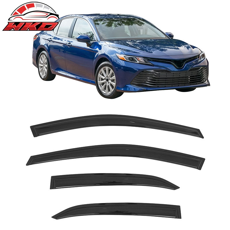 Fits 18-24 Toyota Camry Window Visor Rain Sun Guard Acrylic Side Deflector Vent