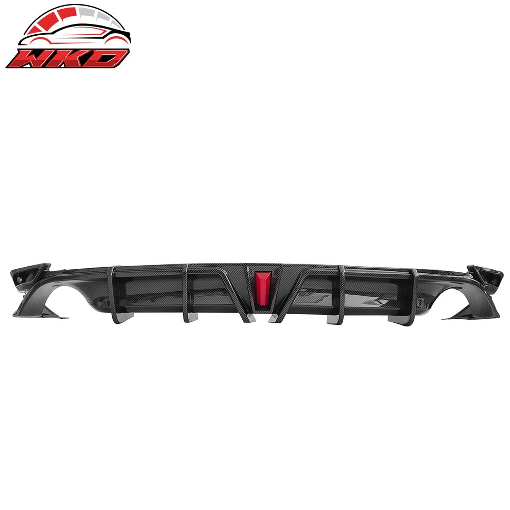 Wholesale 18-24 Toyota Camry LE XLE Rear Diffuser Lip W/LED Light Carbon Fiber Print