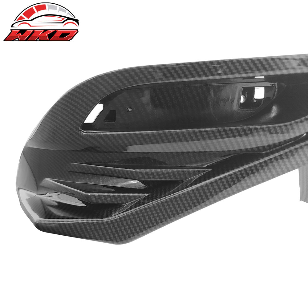 Fits 18-24 Toyota Camry LE XLE Rear Diffuser Lip W/LED Light Carbon Fiber Print
