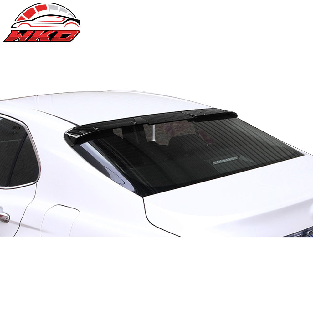 Fits 18-26 Toyota Camry V2 Style Gloss Black Rear Window Roof Spoiler Wing - ABS