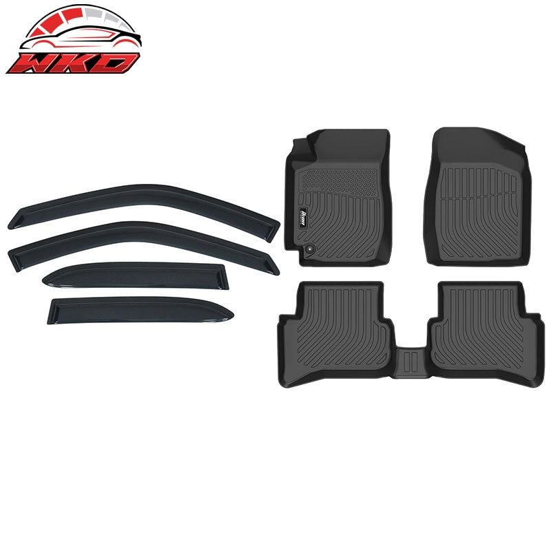 Wholesale 98-02 Toyota Corolla 3D TPE Floor Mats All Season Carpets + Window Visors