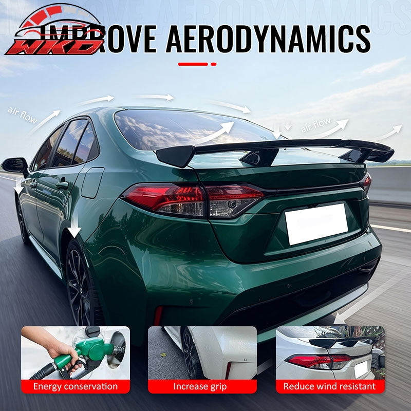 Wholesale 20-26 Toyota Corolla 54" PRO Style Rear Trunk Spoiler Wing Gloss Black ABS - Wikond Auto