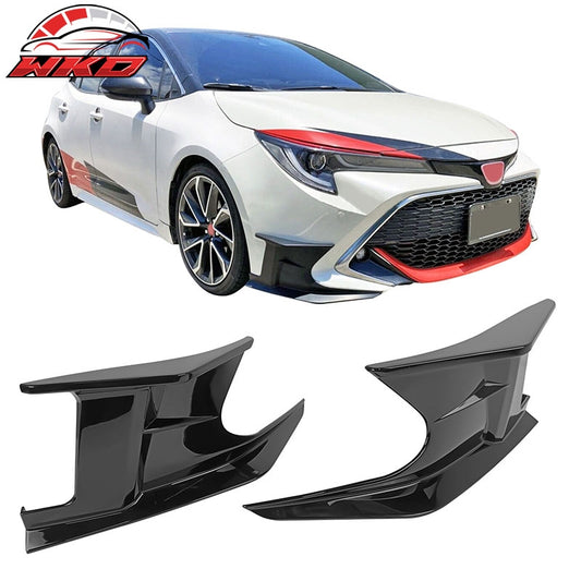 Wholesale 19-26 Toyota Corolla 5DR Front Bumper Canards Gloss Black ABS Side Spoiler