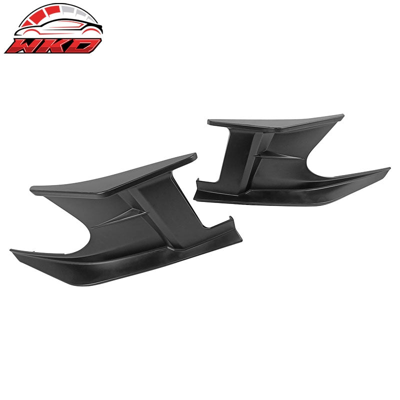 Fits 19-26 Toyota Corolla 5DR Front Bumper Canards Matte Black ABS Side Spoiler
