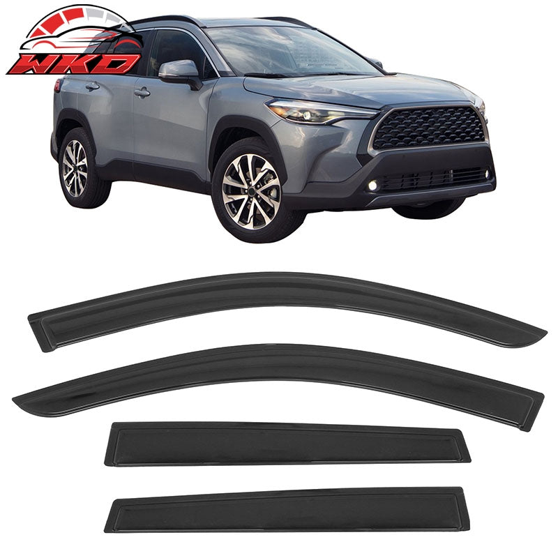 Fits 22-26 Toyota Corolla Cross Tape on Window Visors Vent Rain Sun Wind Guards