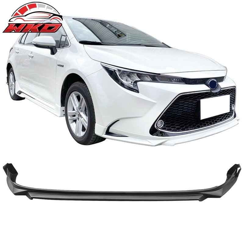 Fits 20-26 Toyota Corolla Front Bumper Lip Spoiler Matte Black PP Splitter Kit