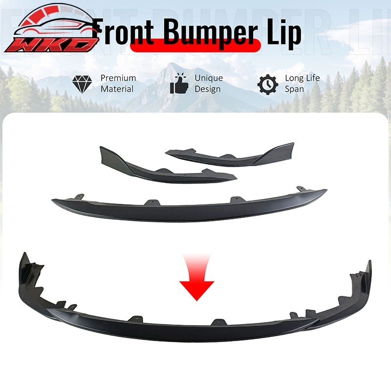 Wholesale 23-26 Toyota Corolla Hatchback Front Bumper Lip Spoiler Primer Black 3PCS - Wikond Auto