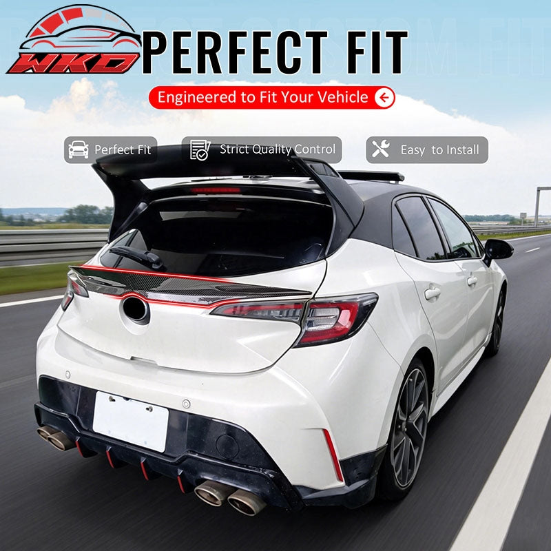 Fits 19-26 Toyota Corolla Hatchback Rear Middle Trunk Spoiler Carbon Fiber CF