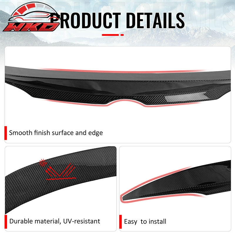 Fits 19-26 Toyota Corolla Hatchback Rear Middle Trunk Spoiler Carbon Fiber CF